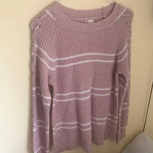 Striped Pink and White Sweater